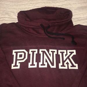 VICTORIAS SECRET PINK COWL NECK SWEATSHIRT